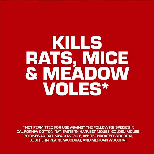 Tomcat Bromethalin Place Pacs Bait, Pest Control for Agricultural Buildings and Homes, Kill Rats and Mice
