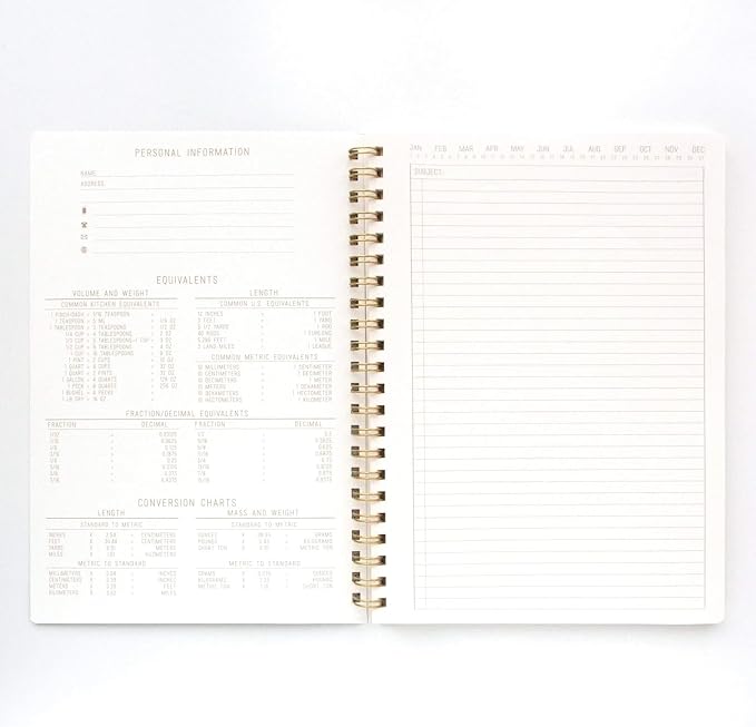 DesignWorks Ink Textured Twin Wire Notebook, Classic Blue, 8.25 x 11.625 in | Daily Planner & Soft Cover Writing Journal, 160 Lined Perforated Pages, Large Spiral Notebook for Work & Journaling