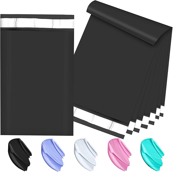 120PC Poly Mailers 6x9 Inch Black Mailing Envelopes Bags 6x9 Poly Mailers Shipping Bags with Self Adhesive Seal, Waterproof, and Tear-Proof Postal Bags