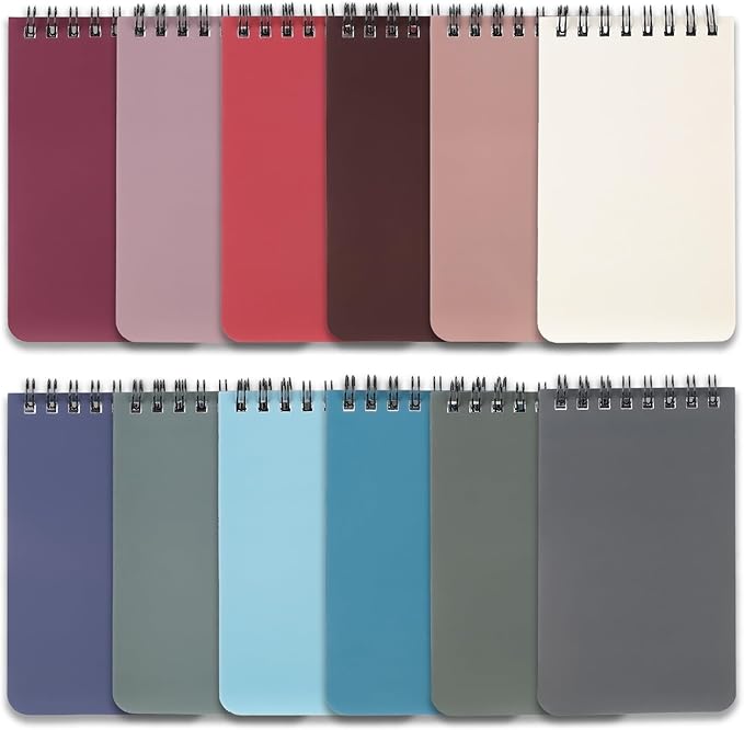 QiCheng Pocket Notebook Small Notepad Pocket Notepad Small Spiral Notebooks 3X5Inches (12-1)