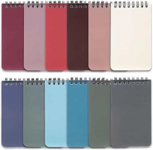 QiCheng Pocket Notebook Small Notepad Pocket Notepad Small Spiral Notebooks 3X5Inches (12-1)