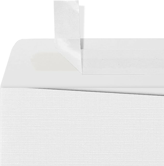LUXPaper 9 x 12 Open End Envelopes | Peel & Press | White Linen | 80lb. Text | 1,000 Qty