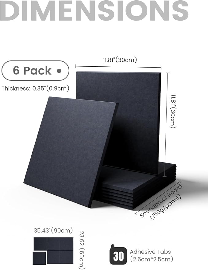 Fluxynara Felt Bulletin Board & Cork Board Alternative, Navy Blue | 36" x 24" Pin board, Removable Adhesive Tabs, Easy Install Without Wall Damage, For Home Office Decor