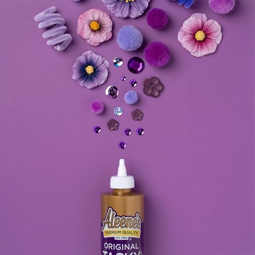 Aleene's All Purpose Tacky Glue, 8-Ounce, Clear (15599) | All-Purpose Craft Adhesive, Strong Clear-Drying Glue for Wood, Paper, Ceramic, & DIY Projects