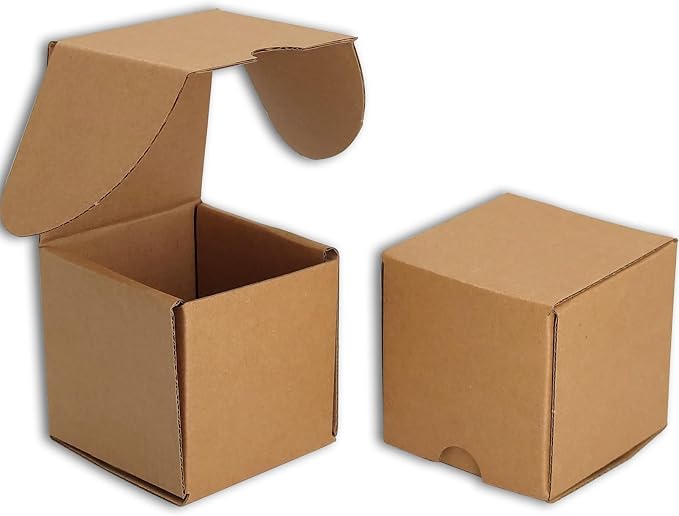 3x3x3 Shipping Boxes Set of 50, Brown Mailer Corrugated Cardboard Box | for Packaging, Literature, Packing, Mailing, Storage, Small Business, Moving, Gift, Supplies, Quick Fold, Tab Locking