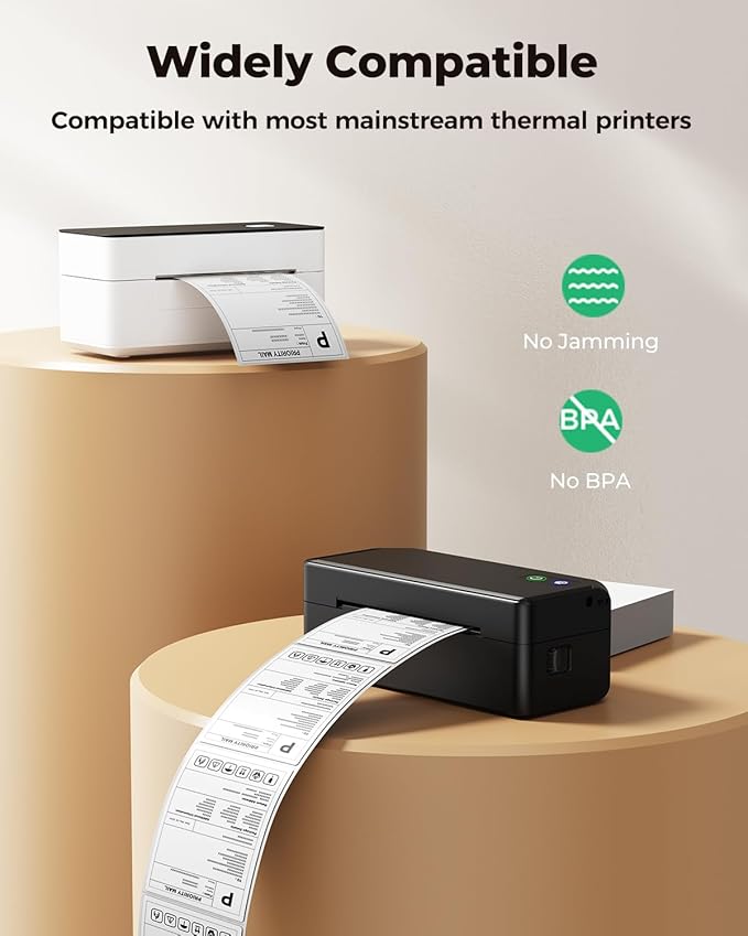 SVANTTO 4x6 Thermal Labels, Strong Adhesive and Perforated Shipping Labels, Thermal Printer Labels for Mailing Postage Address（220Pcs/Stack）