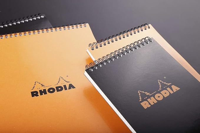 Rhodia Wirebound Notepad, A4, Square Ruling - Orange (18500C)