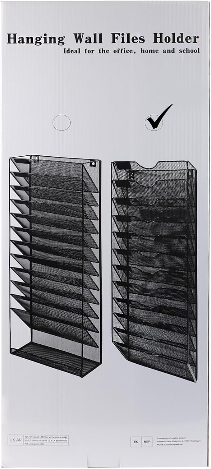 Wall Mounted File Organiser A8 Mesh in Hanging Wall File Holder Mail Organiser