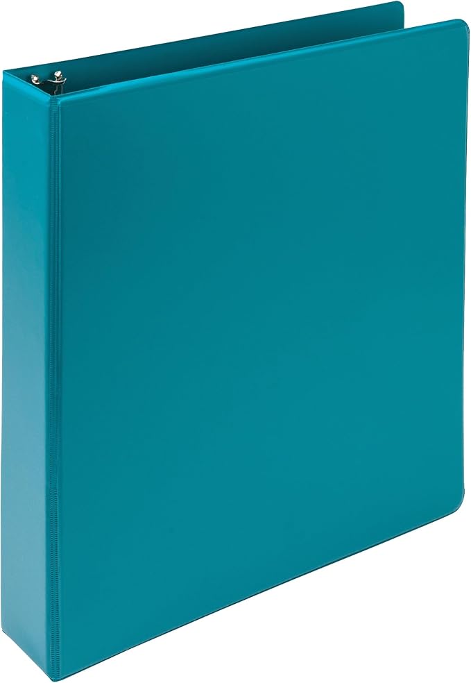 Samsill Plant-Based 1.5 Inch Durable Round Ring, View Binder, Eco-Friendly, USDA Certified Biobased, Single, Aqua Blue