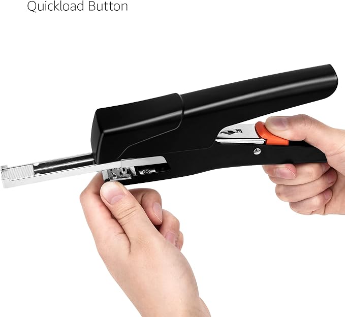 Amazon Basics Effortless Handheld Plier Stapler, 25 Sheet Capacity, Heavy Duty, Easy to Use, Black