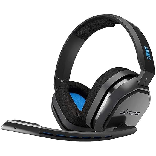 ASTRO Gaming A10 Wired Gaming Headset, Lightweight and Damage Resistant, ASTRO, 3.5 mm Audio Jack, for Xbox Series X|S, Xbox One, PS5, PS4, Nintendo Switch, PC, Mac- Black/Blue