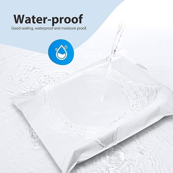 Fuxury 1500 Pcs 14.5x19" Poly Mailers,Waterproof Mailing Envelopes for Clothing, Strong Adhesive Poly Shipping Postage Bags for Small Business(White)