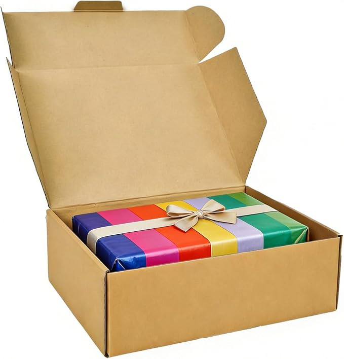 12x9x4 Inches Shipping Boxes, White Corrugated Cardboard Literature Mailer for Small Business, Set of 20 Packaging Supplies