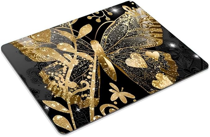 Golden Butterfly Mouse pad Non-Slip Rubber Base Mouse Pads for Computers Laptop Office Desk Accessories Mouse pad