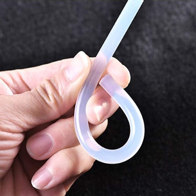 50 PCS Mini Round Hot Glue Sticks - 8 x 0.28-Inch Clear Compatible Glue Gun Sticks - Dual Temperature