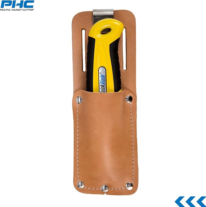 Pacific Handy Cutter QBA375 Autoloading Utility Knife, Automatic Blade Changing, with 5 Additional Blades , Yellow