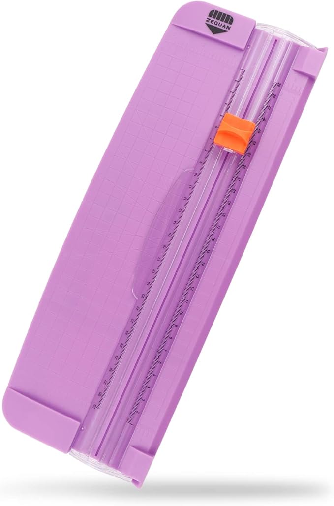 ZEQUAN A4 Portable Precision Paper Trimmer, Craft Paper Cutter for Photos, Labels, Scrapbooking, Cardstock, Laminated Paper, Origami & DIY Projects