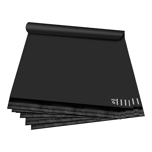 KKBESTPACK BLACK 19x24 100 PCS Large Poly Mailers Shipping Bags for Small Business – Self Sealing Package Envelopes