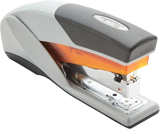 Swingline Stapler,25 Sheet Capacity,Optima 25,Jam Free,Reduced Effort,Soft Grip,Orange and Gray (66402),(Pack of 6)