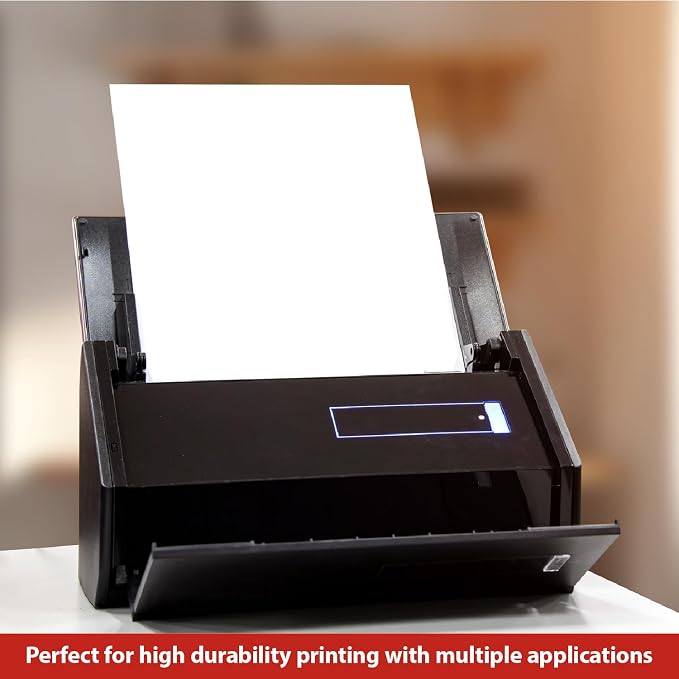 Staples Cardstock Paper, 8.5x11 Inch, Matte White, 110 lb., 250/Ream | Heavyweight stock for invitations, signage, and office or school projects.