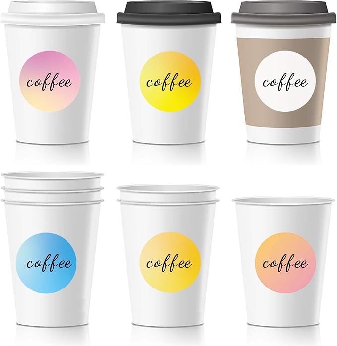 2 Inch Yellow Round Thermal Stickers, Self-Adhesive Circle Direct Thermal Labels for DIY Logo Design, QR Code, Name Tag (600 Labels, 1 Roll)