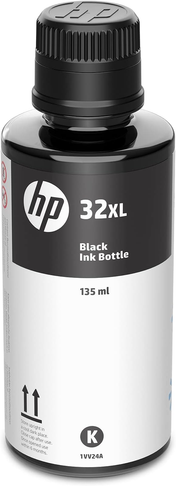 HP 32XL | Ink Bottle | Black | Up to 6000 Pages per Bottle| Works Smart Tank Plus 651 and Smart Tank Plus 551 | 1VV24AN | Packaging May Vary (Pack of 2)
