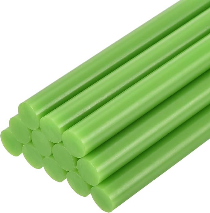 uxcell 12pcs Full Size Hot Glue Sticks for Glue Gun 7/16 x 8 Inch Large Glue Sticks, 11 x 200mm Turquoise Green