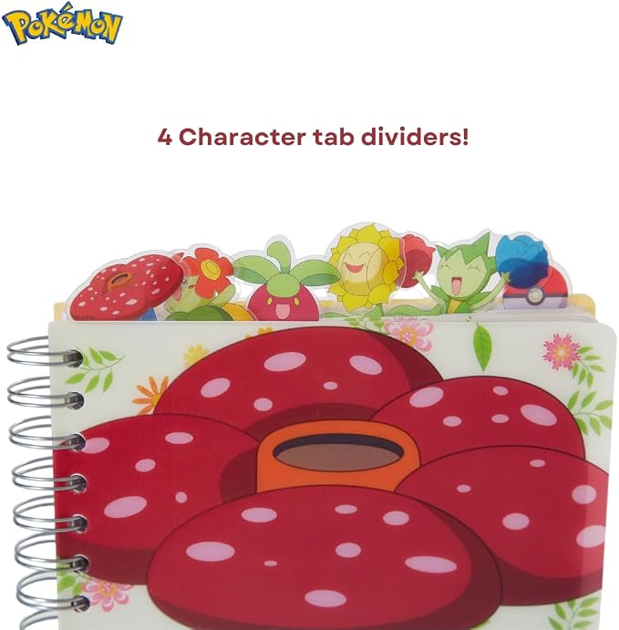 Pokémon Tab Journal Notebook, Spiral Bound, 144 Lined Pages, 8 x 7 inches
