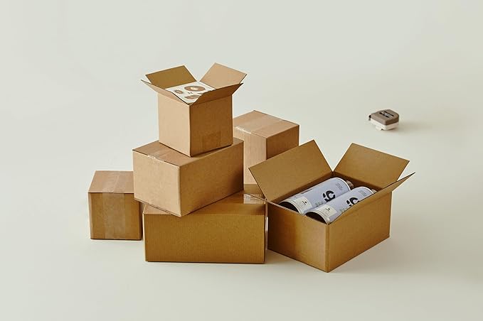 25 Packs Small Shipping Boxes 8X6X4 Inches, Kraft Corrugated Cardboard Boxes, For Small Business, Easy Assemble For Mailing, Moving, Packing And Storing