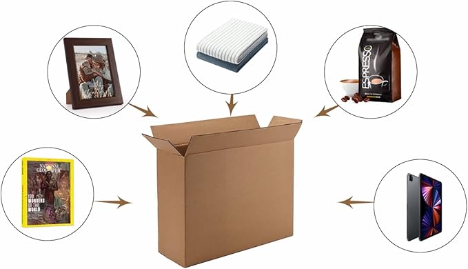 CRUGLA Shipping Boxes 12x9x4, Cardboard Shipping Mailing Box for Packaging, 25 Packs
