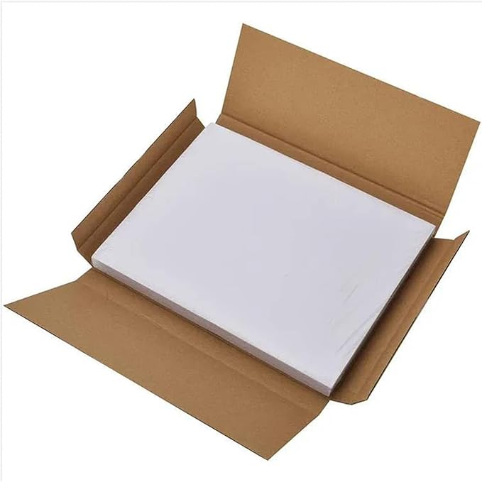 8.5" x 11" Sticker Paper for Inkjet Printers - 400 Sheets Full Sheet Shipping Labels Printable Full Page Labels 8.5×11 White Sticker Paper for Laser Printing - Matte
