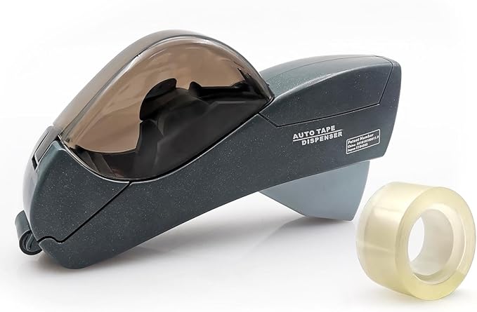 Automatic Tape Dispenser for Wrapping Gifts, Handheld Packaging Tape Dispenser Gun with Cutter, Dispensers for Adhesive Tapes-Grey