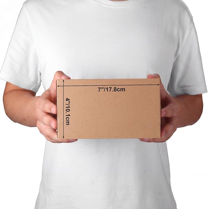 Edenseelake 50 Pack 7x5x4 inches Shipping Boxes Corrugated Cardboard Boxes for Packing, Moving, Mailing, Brown