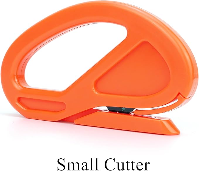 Umaki 3 Pack Safety Cutter Vinyl Knife Tool Film Cutter Wrapping Paper Cutter, Utility Cutting Knife for Automotive Vinyl Wrap, Window Tint, Craft Vinyl, Home and Office Use, Orange+Silver