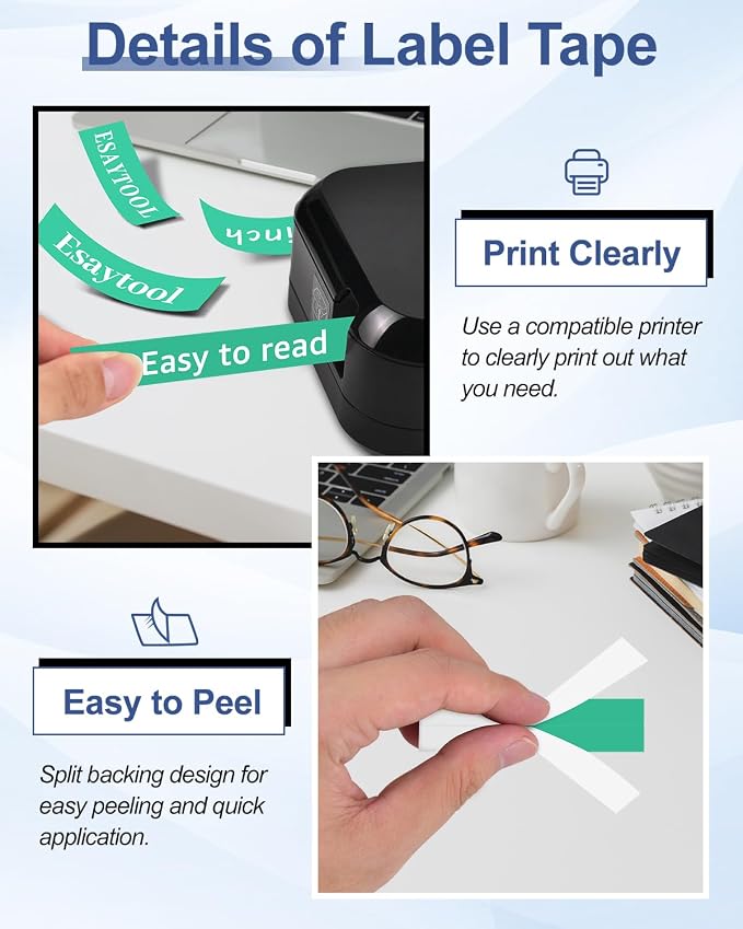 5 Pack Compatible with P-Touch TZe-745 AZE-745 TZ-745 White on Green 18mm 0.7'' Laminated Label Tape Replacement for Ptouch PT-1300 PT-2030 PT-300 PT-D400AD PT-E550W PT-P950NW Label Maker