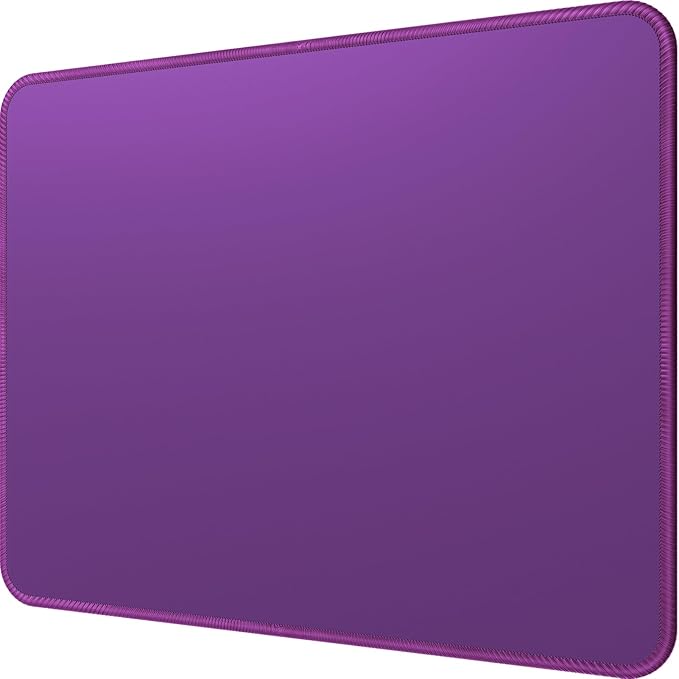MROCO Mouse Pad [30% Larger] with Anti-Fray Stitched Edges, Premium-Textured Waterproof Surface, Non-Slip Rubber Base, Computer & Gaming Mouse Mat for Laptop, Office & Home, 8.5 x 11 in, Violet Purple