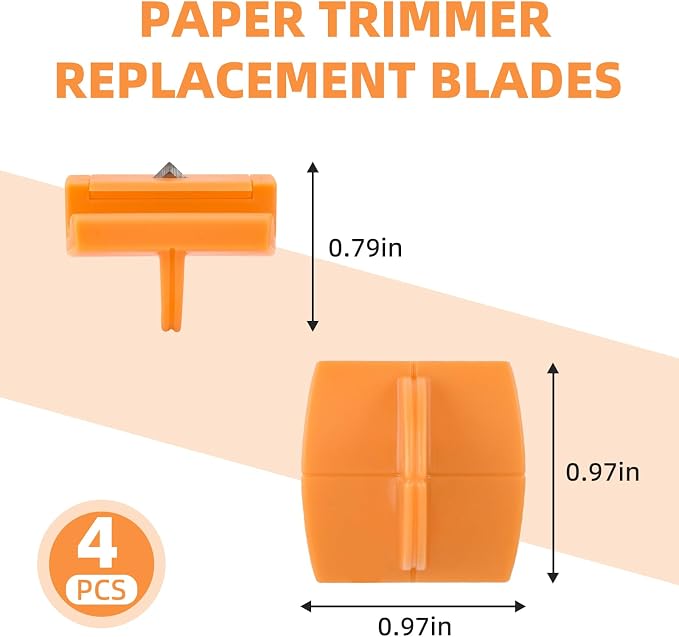 157400-1001 Paper Trimmers Blades Replacement for Fiskars TripleTrack | High-profile Style I Blades for 12" Portable Paper Cutter, Cuts Paper Photos Cardstock, Replaces 1968701005