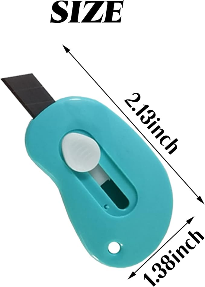 YOOHUA 25PCS Mini Retractable Utility Knife Box Cutter Letter Opener, Random Color