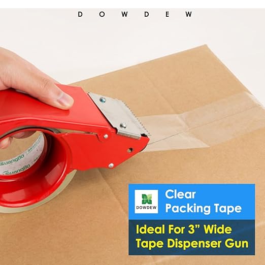 Clear Packing Tape, Heavy Duty Packaging Tape 1.88 inch x 55 Yards Refill Roll for Shipping Mailing Moving [Ultra Strong - Super Thick] (3 Rolls / 165 Total Yards)