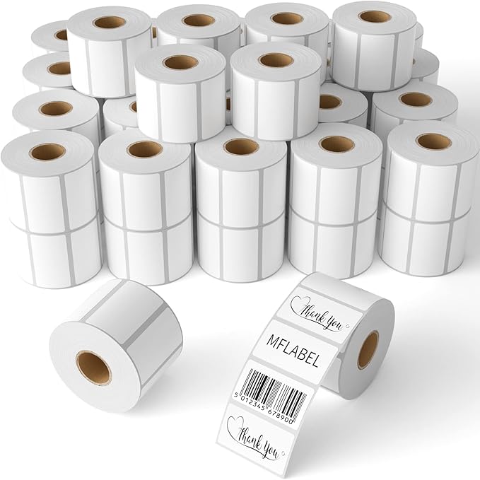 MFLABE 840 Rolls of 1000 2-1/4 x 1-1/4 Inch Direct Thermal Perforated Shipping Labels,SKU Labels