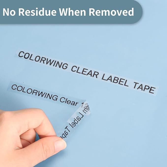 Compatible with Brother Label Maker Tape Clear TZ Tape 12mm 0.47 Laminated | TZe-131 TZ131 P Touch Label Tape Black on Clear for PTouch PT-D210 H110 H103w D220 D410 Refills, 1/2 Inch 26.2 Ft, 3-Pack