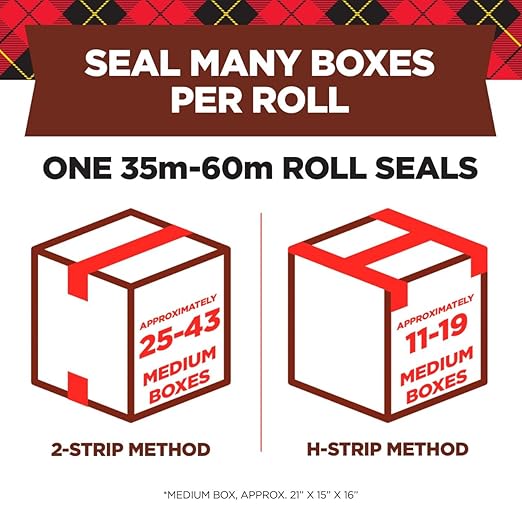 Scotch 3750 Commercial Grade Packaging Tape – Heavy Duty Clear Packing Tape, 1.88"" x 54.6 yd per Roll (6 Rolls) – Strong Hot Melt Adhesive for Shipping, Moving, Warehouse & Industrial Use