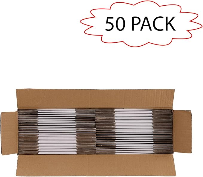 Calenzana 4x4x4 Shipping Boxes Set of 50, Small Corrugated Cardboard Box for Mailing Packing Gifts, White