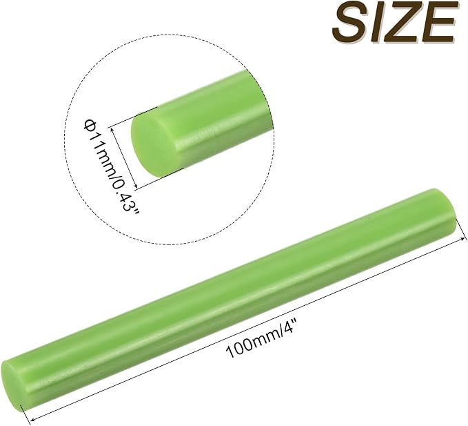 uxcell 30pcs Mini Hot Glue Gun Sticks 4-inch x 0.43-inch High Sticky Small Hot Glue Sticks for Glue Gun, Turquoise Green