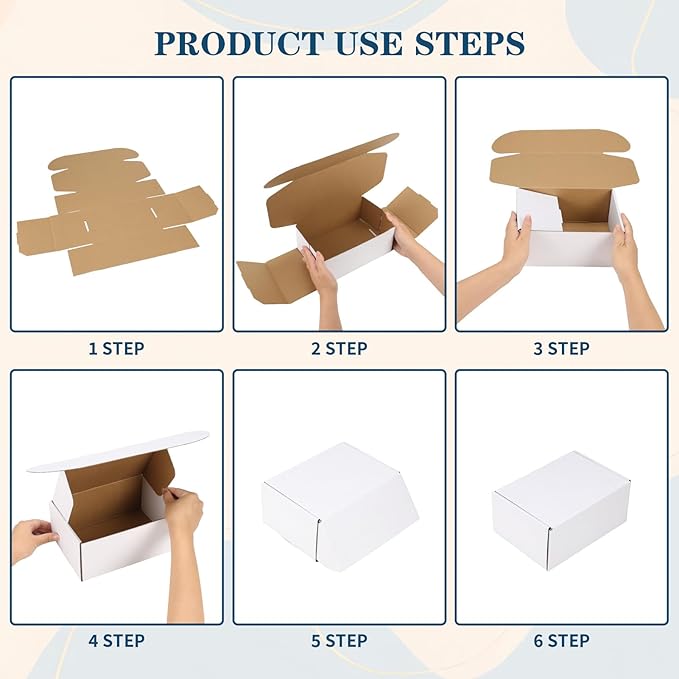 ZBEIVAN White Small Shipping Boxes, 30 Packs Cardboard Mailer Boxes for Packaging Small Business with Lids (10x7x5, 9x6x4, 8x6x4)