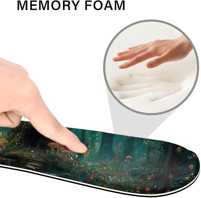 Desk Pad and Keyboard Wrist Rest, Large Mouse Pad + Keyboard Pad+Mouse Wrist Support, Non-Slip Desk Mat Protector for Office, Home 31.5×11.8 Inches Green Forest
