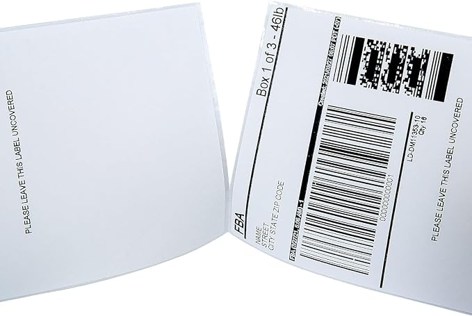 L LIKED 270000 Fanfold 4" x 6" Direct Thermal Labels, Commercial Grade | BPA Free, Permanent Adhesive,Perforated Easy-Tear, Compatible with Zebra & Rollo Printer