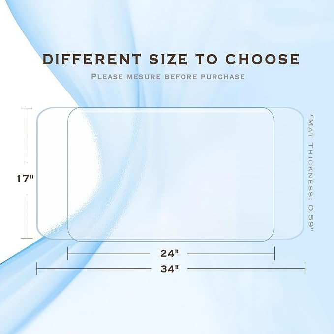 Clear Desk Mat Frosted, 34 x 17 in Desk Pad, Protector Mat for Office & Home Working, Table Protector Anti-Water & Heat Resistant