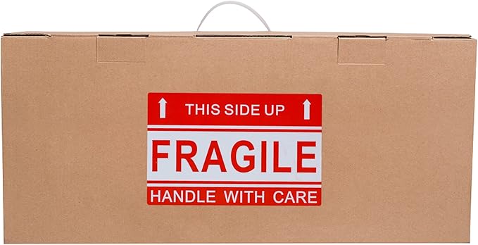 Hybsk This Side Up Fragile Stickers 4"*6" Handle with Care Shipping and Packing Warning Adhesive Labels 100 Per Roll (4x6 inch)