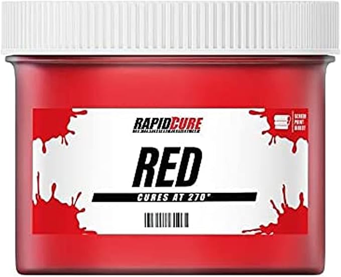 Rapid Cure® Screen Printing Ink Red (Quart - 32oz.) - Plastisol Ink for Screen Printing, Fast Curing Fabric Paint - Screen Print Direct®, USA Made